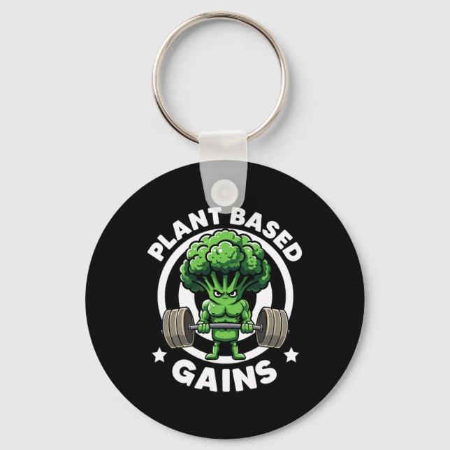 Porte-clés Gains Basés Sur plante Vegan Athlete Vegan Gym Veg (Recto)