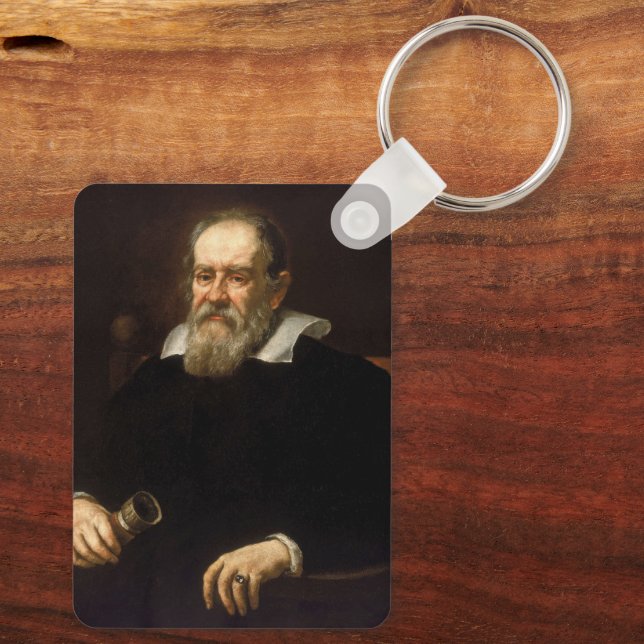 Porte-clés Galileo Galilei : Père de la science et de l'astro (Verso)