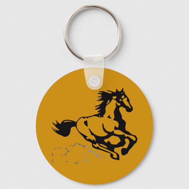 Porte-clés Galloping Horse sauvage et libre (Recto)