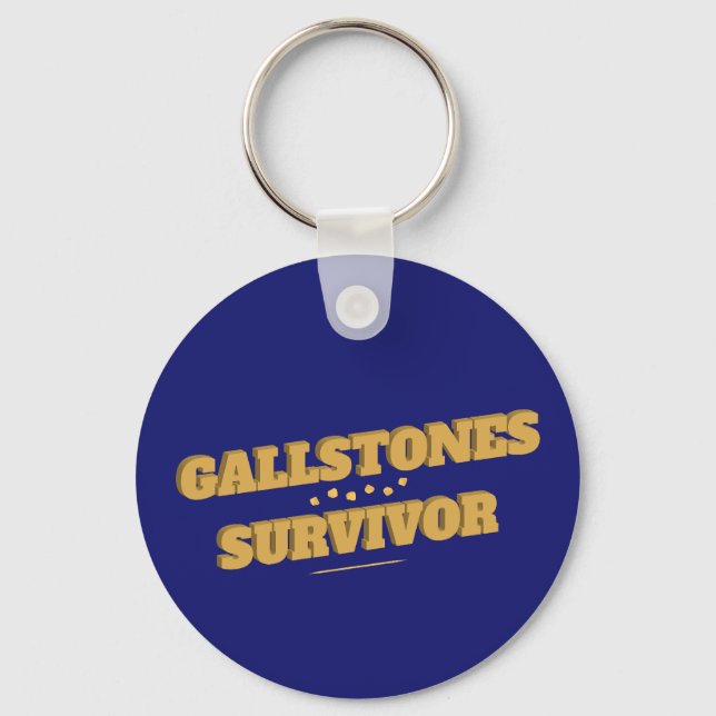Porte-clés Gallstones Survivor Fun Gallbladder Chirurgie (Recto)