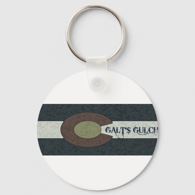 Porte-clés Galt's Gulch - Rouge blanc et bleu Combo Design (Recto)