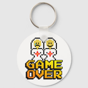 Porte-clés Game Over Marriage (Lesbian, 8-bit)