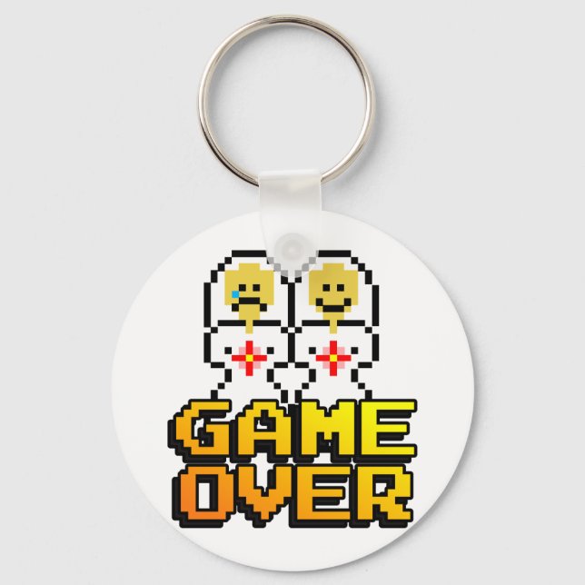 Porte-clés Game Over Marriage (Lesbian, 8-bit) (Recto)
