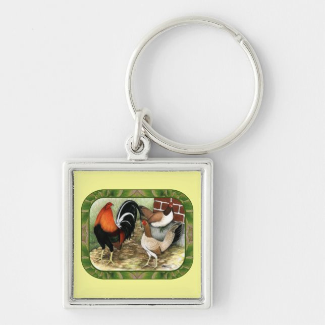 Porte-clés Gamefowl à la ferme (Devant)