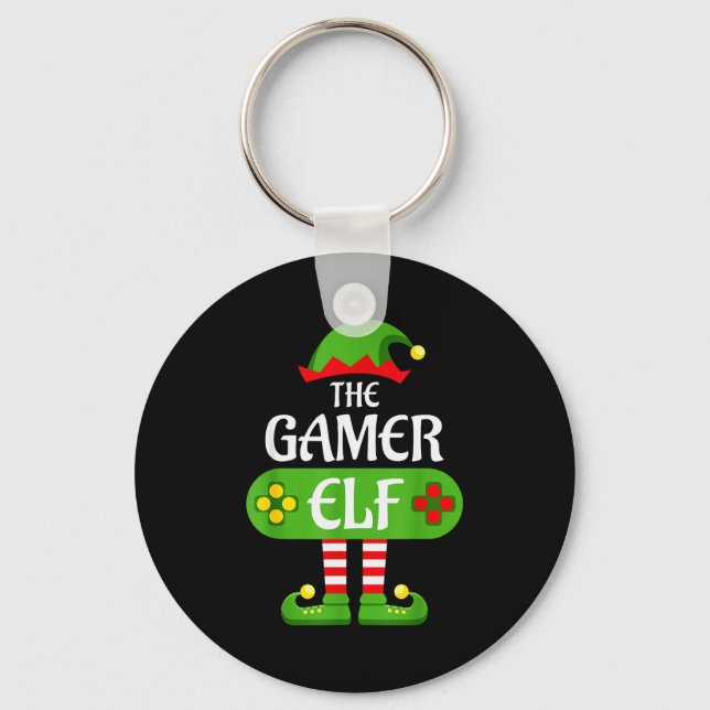 Porte-clés Gamer Elf Christmas Matching Group Family  (Recto)