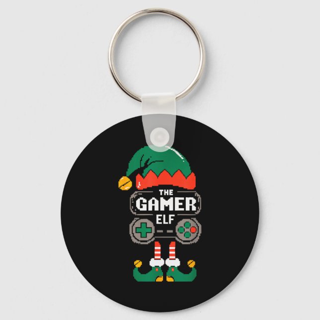 Porte-clés Gamer Elf Matching Family Group Christmas Party Py (Recto)