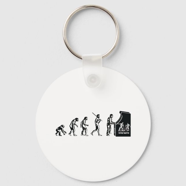Porte-clés Gamer Evolution - Jeux vidéo Geek Arcade (Recto)