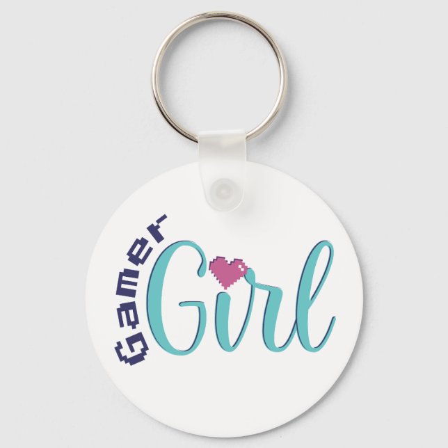 Porte-clés Gamer Girl - Cadeau de jeu parfait (Recto)
