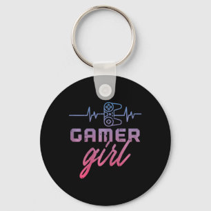 Porte-clés Gamer Girl Heartbeat Jeu Femmes Filles Enfants Ado