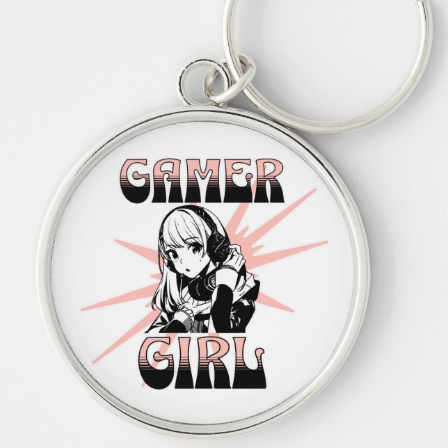 Porte-clés Gamer Girl | Jeu vidéo (Devant)