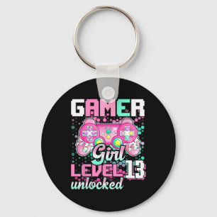 Porte-clés Gamer Girl Level 13 Déverrouillé Jeu vidéo 13e nai