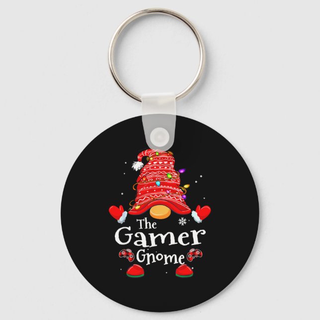 Porte-clés Gamer Gnome - Xmas Video Gamers Christmas Gnomes  (Recto)
