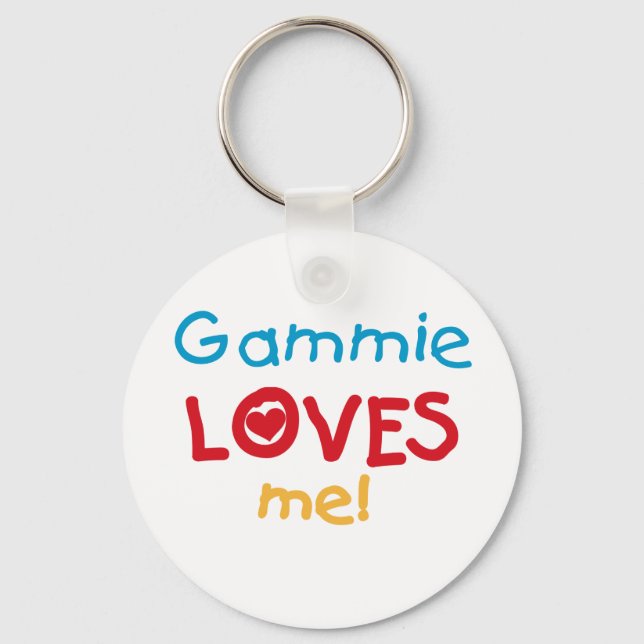 Porte-clés Gammie aime mes t-shirts et cadeaux (Recto)
