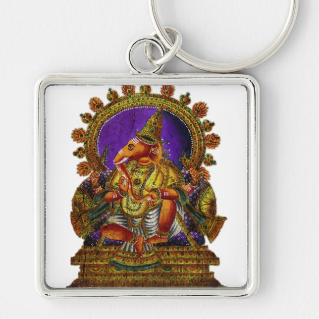 Porte-clés Ganesha Deva antique | faites votre propre arrière (Devant)