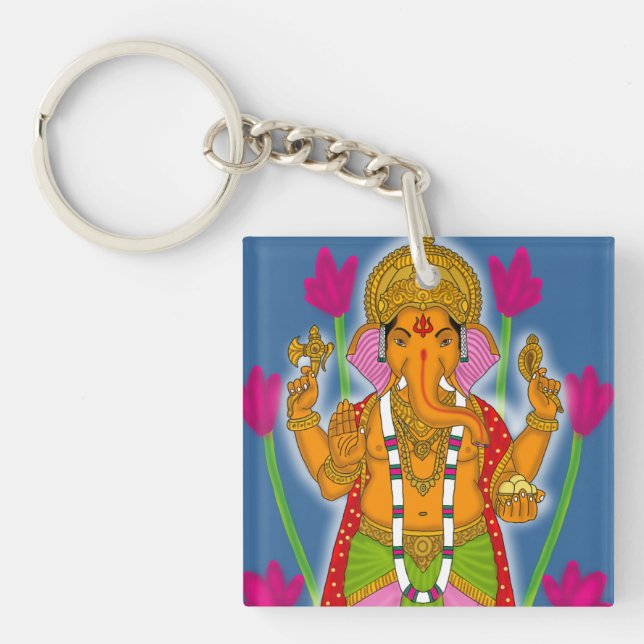 Porte-clés Ganesha et porte-clés dévotionnel (Devant)