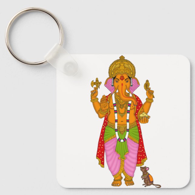 Porte-clés Ganesha Keychain & Devotional Keyring (Recto)