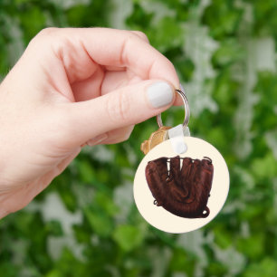 Porte-clés Gant de baseball en cuir antique de sport vintage