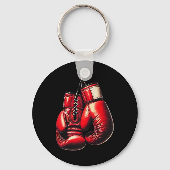 Porte-clés Gants de boxe Boxe rouge Boxer Sport Boxer Kickbox (Recto)
