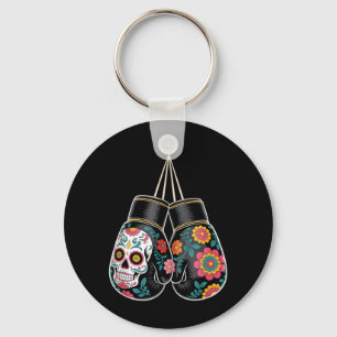 Porte-clés Gants de boxe de style vintage mexicain Aztec Maya
