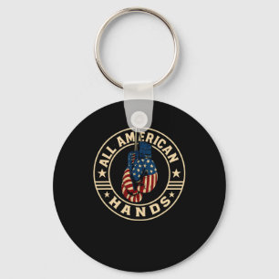 Porte-clés Gants de boxe Drapeau américain patriotique Usa Fl