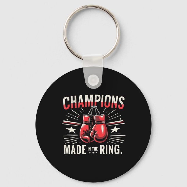 Porte-clés Gants De Boxe Rétro Aimer Cadeaux Pour Boxers 4 (Recto)