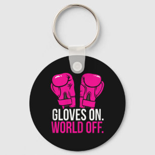 Porte-clés Gants de formation de kickboxing de poulette de ki