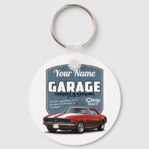 Porte-clés Garage personnalisé de Camaro
