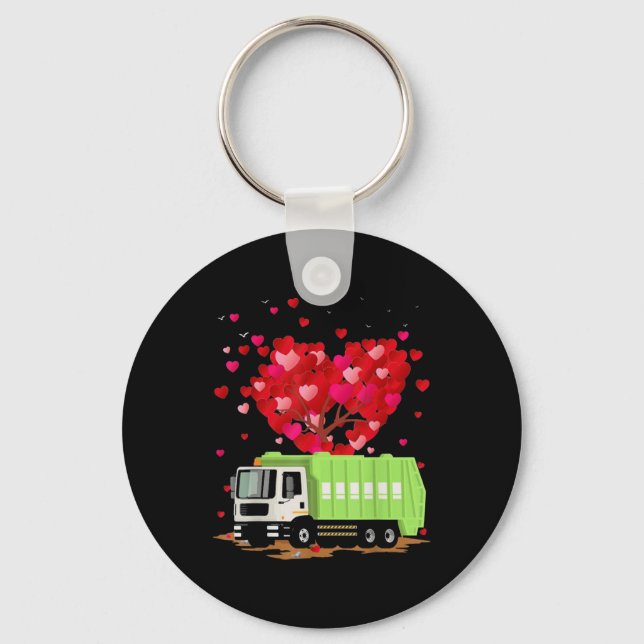 Porte-clés Garbage Truck Lover Heart Shape (Recto)