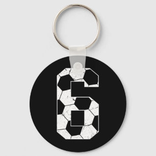 Porte-clés Garçon 6ème Anniversaire Enfant Footballeur Footby