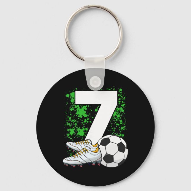 Porte-clés Garçon 7 ans Anniversaire Footballeur 7 Ans (Recto)