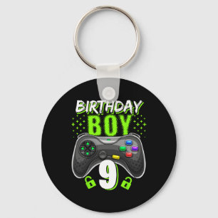 Porte-clés Garçon 9 Manette de jeu vidéo Joueur 9e anniversai