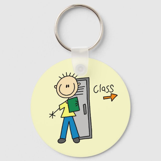 Porte-clés Garçon à l'école (Recto)