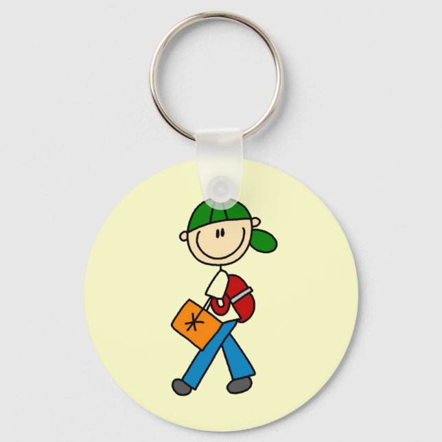 Porte-clés Garçon avec cartable (Recto)