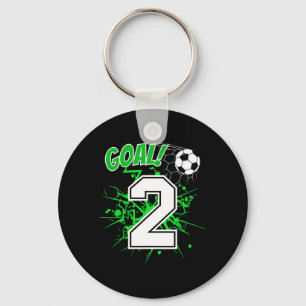 Porte-clés Garçon de 2 ans Enfants 2e anniversaire de footbal