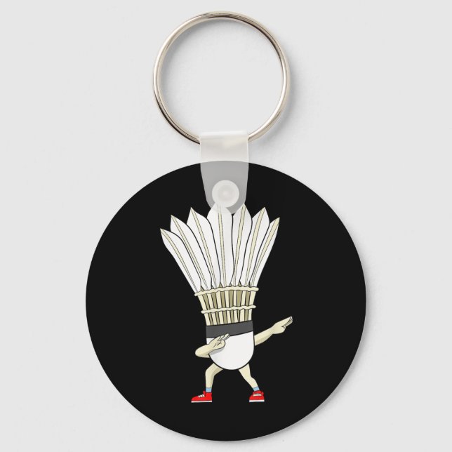 Porte-clés Garçon de badminton volant de badminton dabbing  (Recto)