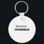 Porte-clés Garçon d'honneur simple minimal ajouter nom modern<br><div class="desc">conception</div>