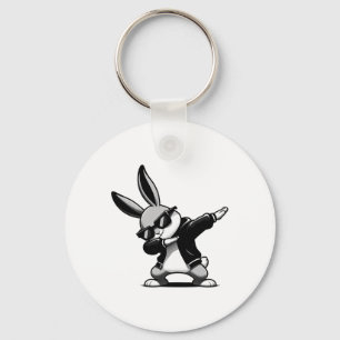 Porte-clés Garçon Enfant Jour de Pâques Dabbing Lapin Hip Hop