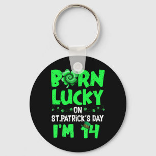 Porte-clés Garçon Fille 14 Ans Anniversaire St Patricks Day 1