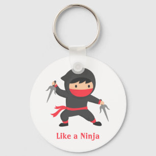 Porte-clés Garçon mignon de Ninja avec des armes de Sai pour