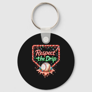 Porte-clés Garçons de dégoulinade de baseball Crème glacée No