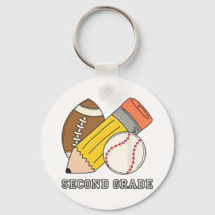 Porte-clés Garçons de deuxième année rentrée scolaire basebal