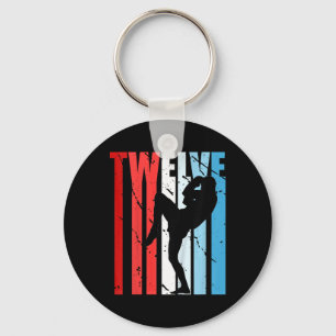 Porte-clés Garçons Enfants Kickboxing 12e Anniversaire Kickbo