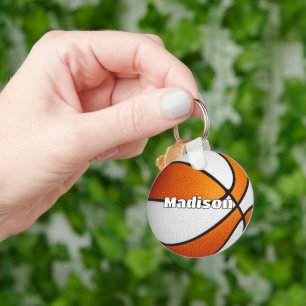 Porte-clés garçons filles basket orange équipe couleurs