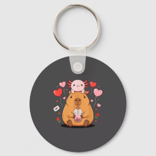 Porte-clés Garçons Filles Thé à bulles Capybara Axolotl Migno