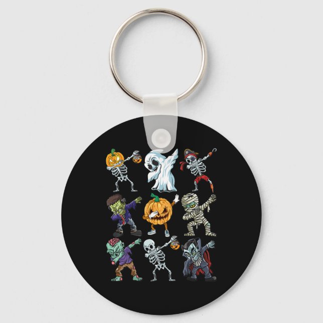 Porte-clés Garçons Halloween Skeleton Jack-o'-lantern Zombie  (Recto)