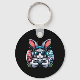 Porte-clés Garçons Joyeux Jour de Pâques Jeu Vidéo Oeuf Bunny