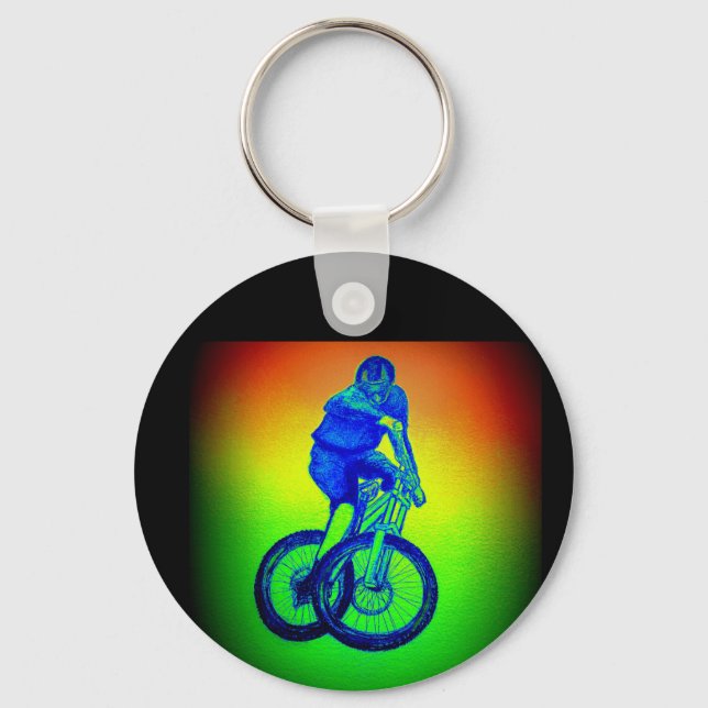 Porte-clés Garçons VTT T Shirt présente MTB Key Ring (Recto)