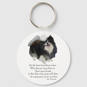 Porte-clés Garde de Pomeranian noir