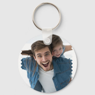 Porte-clés Garde photo personnalisée de meilleur papa