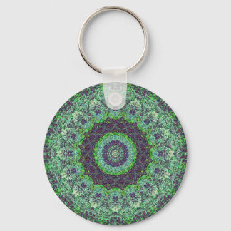 Porte-clés Garden Green Abstrait Mandala Porte - clé